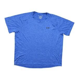 Under Armour Men's 2XL Blue Polyester T-Shirt Tech Tee Loose Gym Run